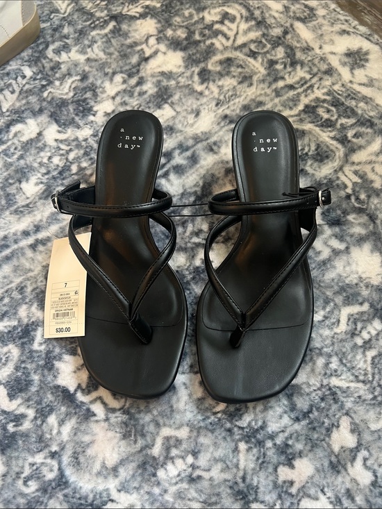 a new day Shoes - NWOT a new day Black Strappy Square-Toe Sandal